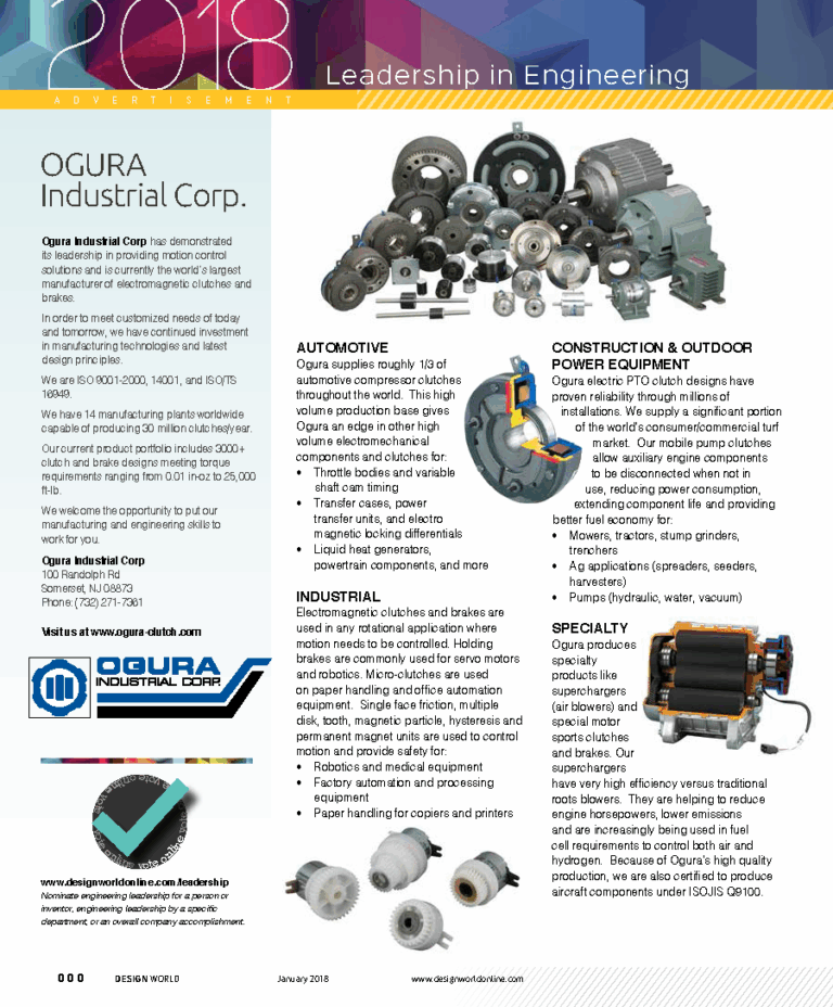 Design World:  Ogura Profile In Design World Magazine