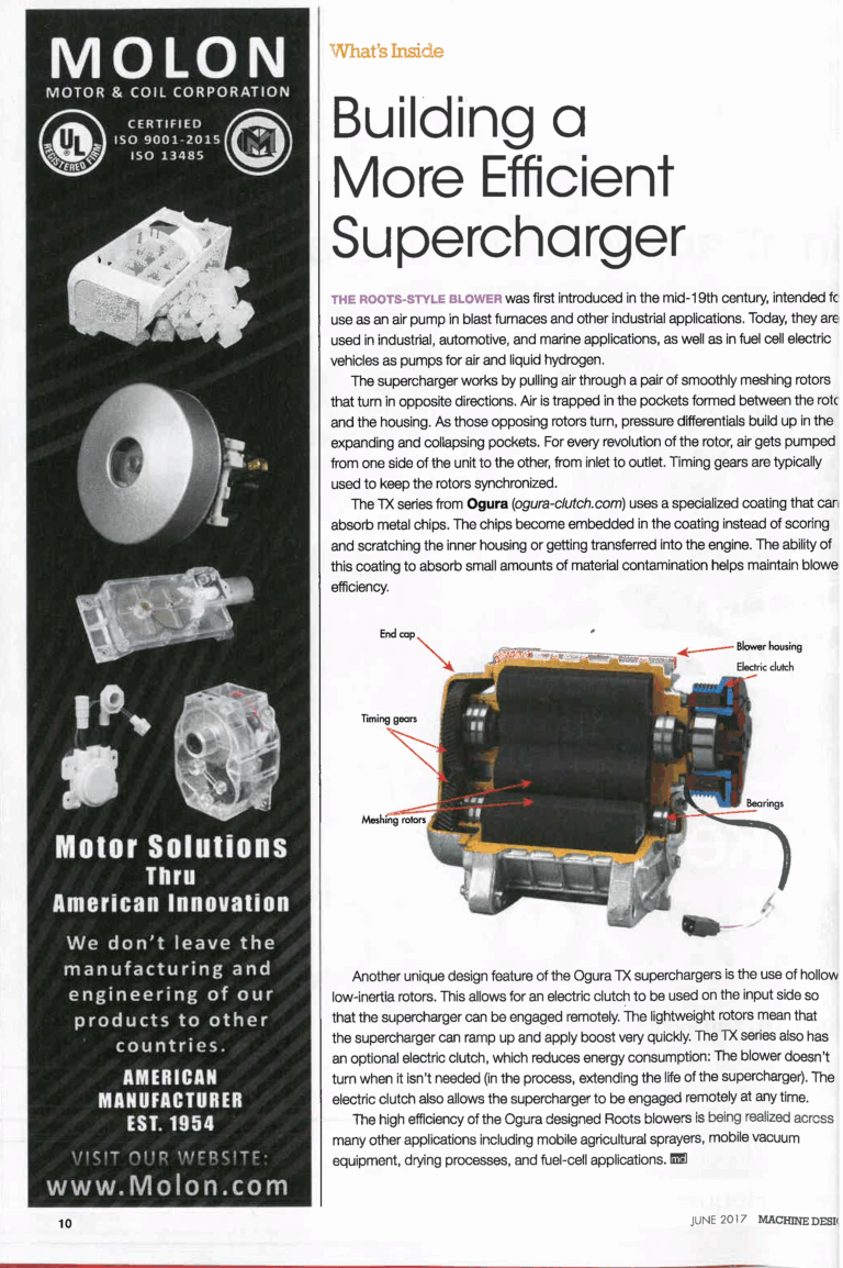 Machine Design: Building a more efficient supercharger