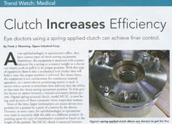 Design News: Ogura Electromagnetic Clutch Helps Doctors Increase Efficiency