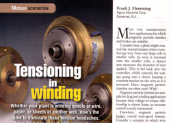 Motion System Design: Ogura Electromagnetic Particle Clutch Produces Tensioning in Winding